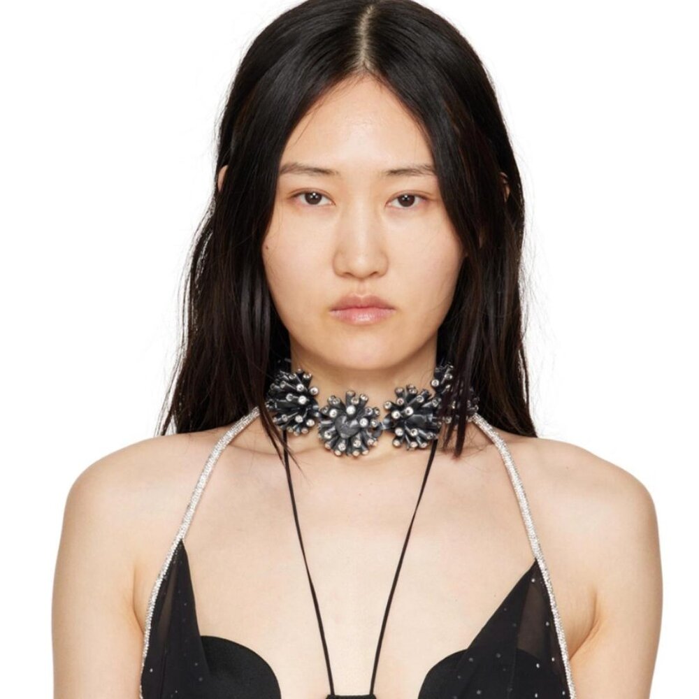 Roussey SSENSE Exclusive Black 3D-Printed Date Choker RARE Necklace Costume